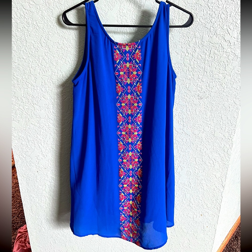 Blue sheer dress